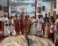 HH Swamiji's arrival at Saraswat Sanskriti Bhavan, New Delhi (15th March 2026)